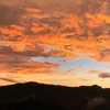 久しぶりの晴れ空と朝焼け空