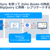 Zoho Books 商品マスタデータを Google BigQuery に同期する：CDataSync