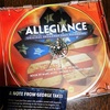 ブロードウェイミュージカル”Allegiance”（忠誠）が本当に素晴らしいので是非見てください