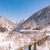 雪の真川橋梁