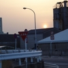 築地橋からの夕日