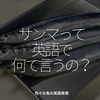 2584食目「サンマって英語で何て言うの？」色々な魚の英語表現