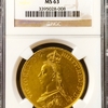 イギリス1887年ヴィクトリア5ポンド金貨NGC MS63