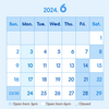 2024年６月の営業予定