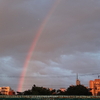 今日は帰りに虹を見る事が出来ました