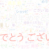 　Twitterキーワード[#ショッピ3周年記念祭]　02/02_01:03から60分のつぶやき雲