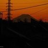日暮れの富士山そしてモヤさん