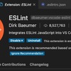 ESLint をコマンドラインと VSCode で使えるようにする