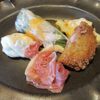 「イタリア食堂ピノ(Pino)」で、鴨と春菊のトマトスパゲティランチセット。前菜＋ドリンク＋デザート付き