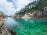 エメラルドグリーンの長磯を見に本州最東端を歩く