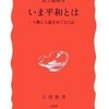 岩波新書の「いま平和とは」を読んだ