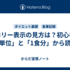 カロリー表示の見方は？初心者は「単位」と「1食分」から読む