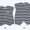 ユニクロのベビー服、60と70のサイズ感の違い、大きさ比較