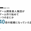 ゲーム開発素人集団がゲーム作り始めていつのまにか40倍の組織になっていた話