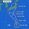 「台風10号」北海道も警戒範囲