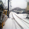 3月の雪景色と壁面家具