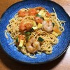 小海老とズッキーニのパスタ