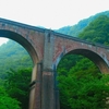 山手線車体の端材を使ったステンレスメガネ（JINS）と日本の美しいめがね橋