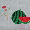 季節のはがき刺繍～8月