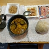 カレーライス２日目。豆腐と納豆。