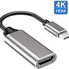 USB Type C to HDMI 変換 アダプター USB C HDMI 変換 ケープル 4K高解像度 ビデオ対応 設定不要 接続簡単 TV ディスプレイ モニターなど対応 iMac/iMac Pro/MacBook/MacBook Pro/Samsung Galaxy/Huaweiなど対応(シルバー)