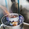 杉の葉茶、自作アルコールストーブ試運転