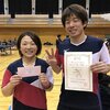 【今年7大会目】ミックス2位Ｔ優勝　シングル 2位Ｔ3位でした(*_*;　第2回年代別ダブルス・シングル卓球大会in前橋