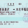 本日の使用切符：JR東日本 八千穂駅発行 越後湯沢➡︎本庄早稲田 乗車券