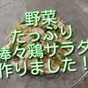 野菜たっぷり棒々鶏サラダ、作りました！いいおかずになります。