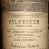 Sylvester Vineyards Cabernet Sauvignon Paso Robles Kiara Reserve 1991