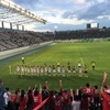 天皇杯・松本山雅FC-Honda FC ＠ アルウィン（松本平広域公園総合球技場）/ 長野旅行①。姨捨の風景〜千曲市・戸倉上山田温泉の町並み〜稲荷山宿の町並み