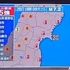 またしても、震度５強の地震発生。