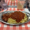 カロリーのブースト！！最後の一口まで美味い！！スパゲッティのパンチョのミートソースメガ盛りからのミートボールトッピングが激アツです！！