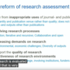 Open Science and Research Assessment