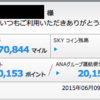 2015年ANA SFC修行　6月9日現在のマイル数とプレミアムポイント取得状況