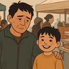 食糧支援を受ける貧困父子家庭