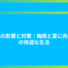湿気の影響と対策：梅雨と夏に向けての快適な生活