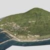  利島の3D地形図