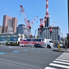 覺者の経営するおかき屋さんのトラックと東京電力本社