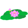 蓮の花のフリーイラスト素材