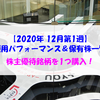 【株式】週間運用パフォーマンス＆保有株一覧（2020.12.4時点）