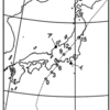 台風の観測地点(２０１５年群馬）、２０２１年８月８日に接近した台風１０号の記録