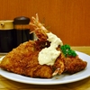 豊洲の「八千代」でC定食(エビ・アジ・ホタテ)。