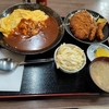 西川口の「あおき食堂」でふわとろたまごデミソース丼とエビフライとメンチカツ定食を食べました🐣