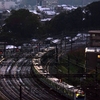 ＪＲ根岸線　雪日の夕暮れ