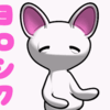 大きな瞳の白い猫