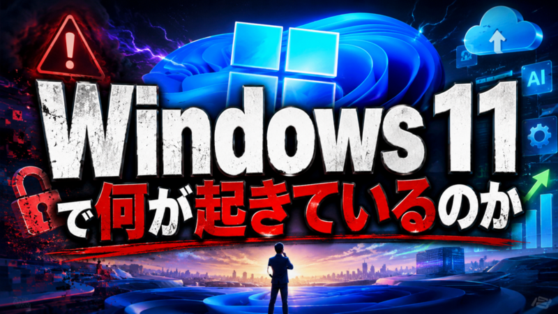 Windows 11で何が起きているのか