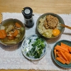 納豆玉子かけご飯。野菜スープ７日目(食べきり)