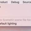 iOS で SceneKit を試す(Swift 3) その61 - Xcede の Scene Editor でのメニューバー