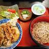 茨城県古河市の老舗の蕎麦屋さんで七福神カレーめんのわけが天丼と蕎麦にチェンジ？